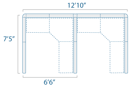 6x7 2 Cubes