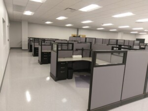 6 rows 8′ x 6′ x 53” H Cubicle