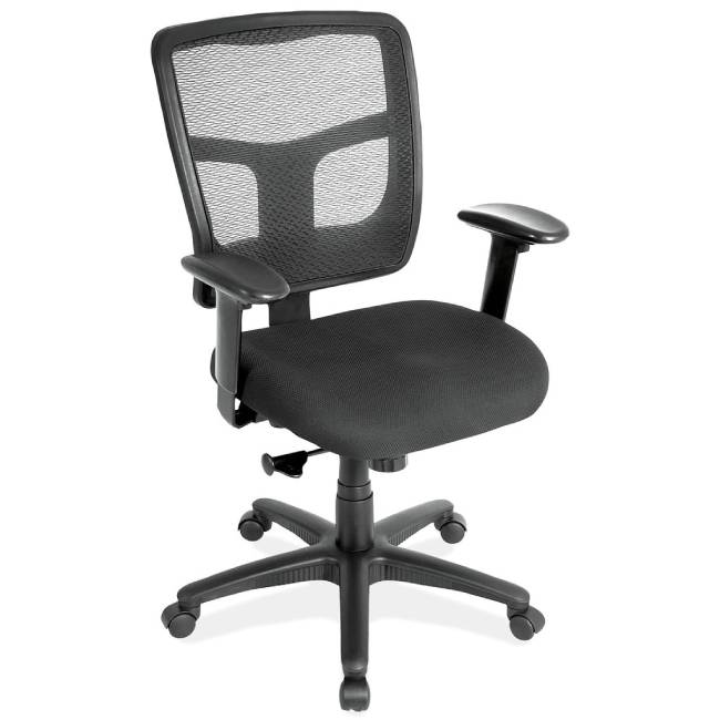 The Crusader- Mesh Back Basic Task Chair w/ Arms & Black Frame